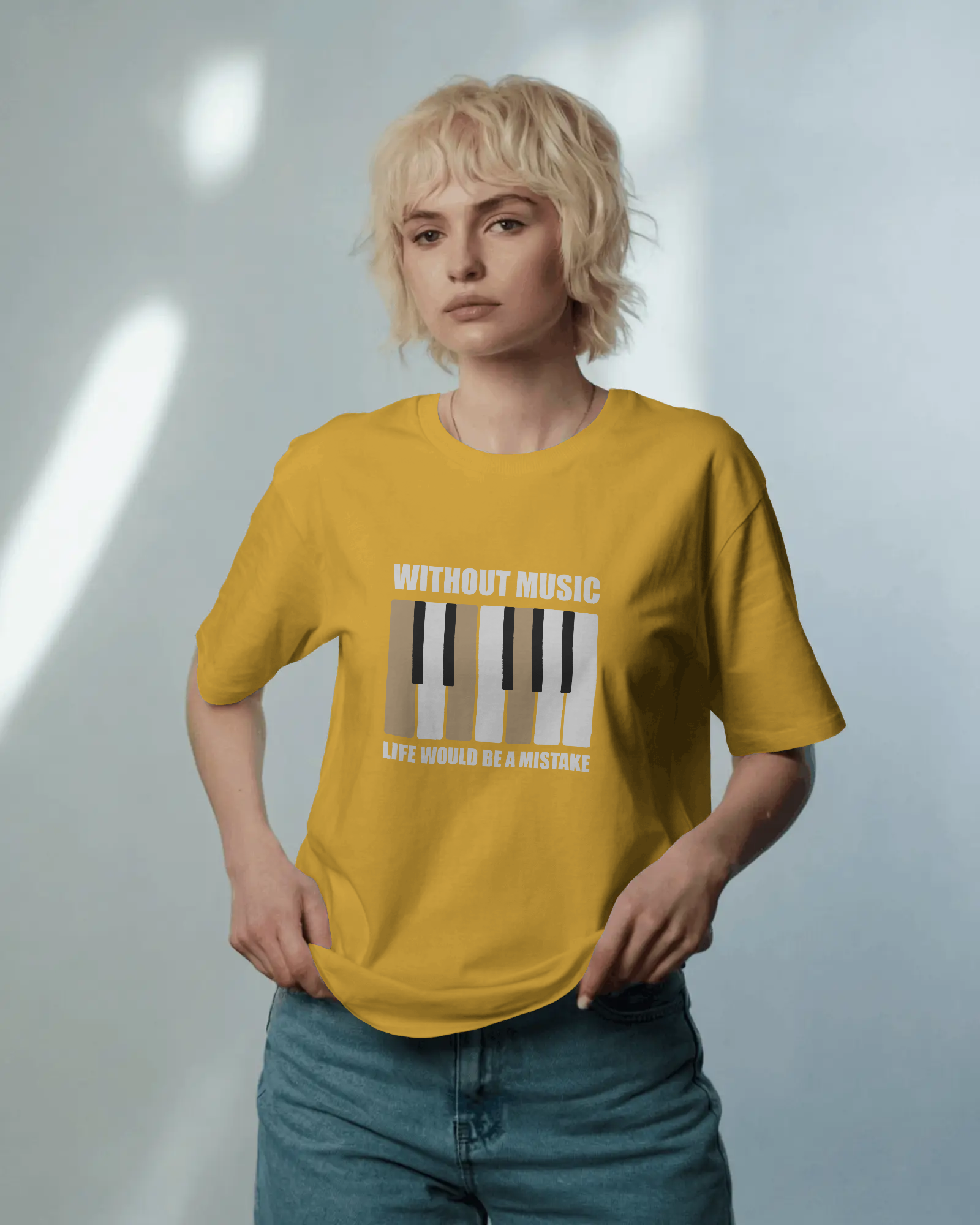 "Without Music Life Would Be a Mistake" Piano Graphic Tee