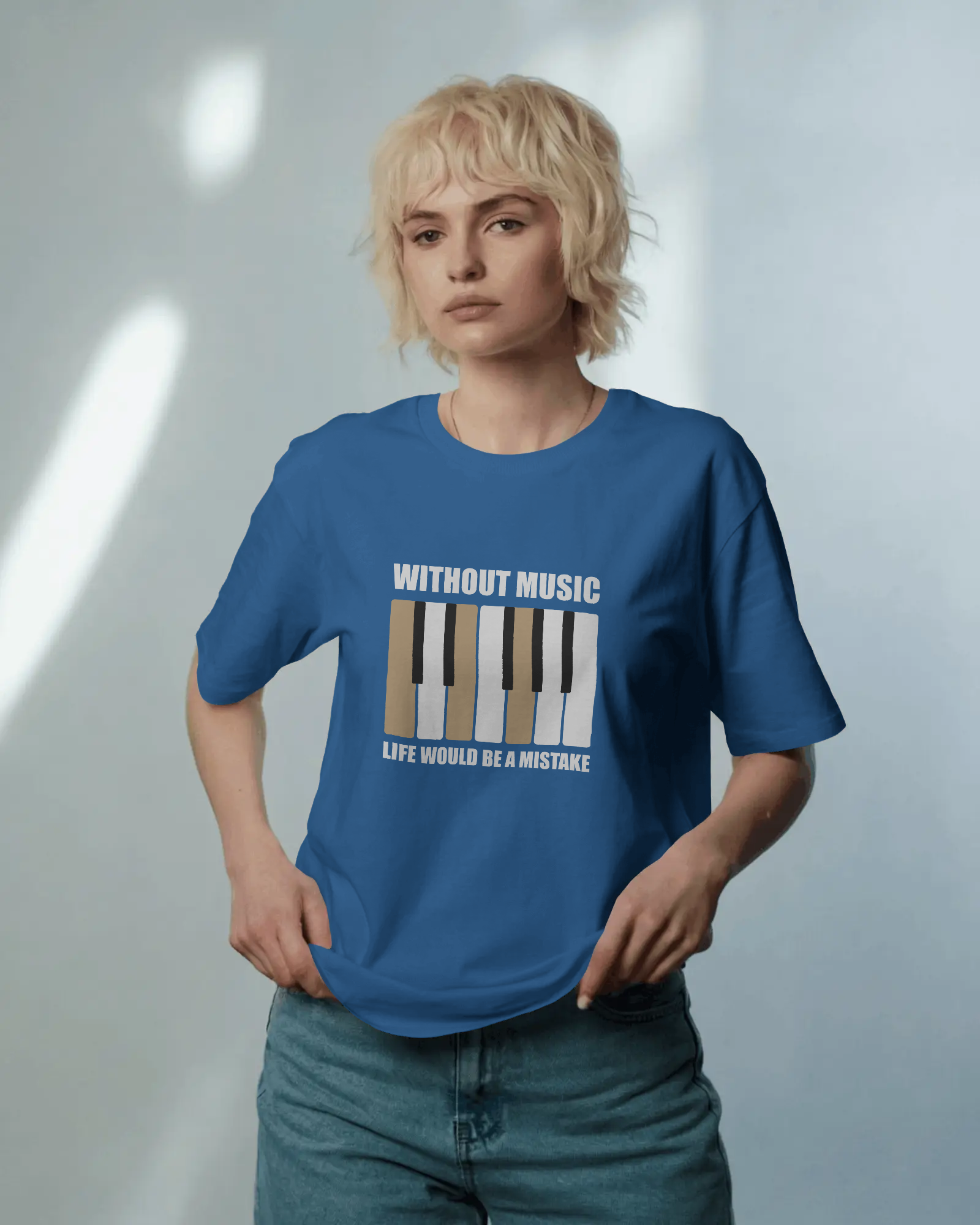 "Without Music Life Would Be a Mistake" Piano Graphic Tee