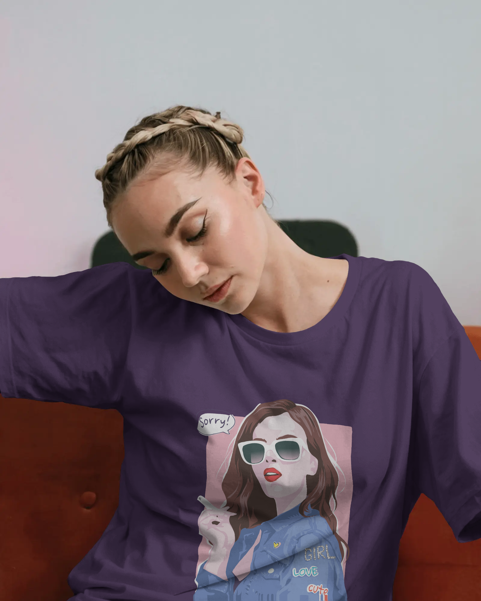 Graphic Tee — 'Sorry? It's Not My Problem' Retro Woman Illustration