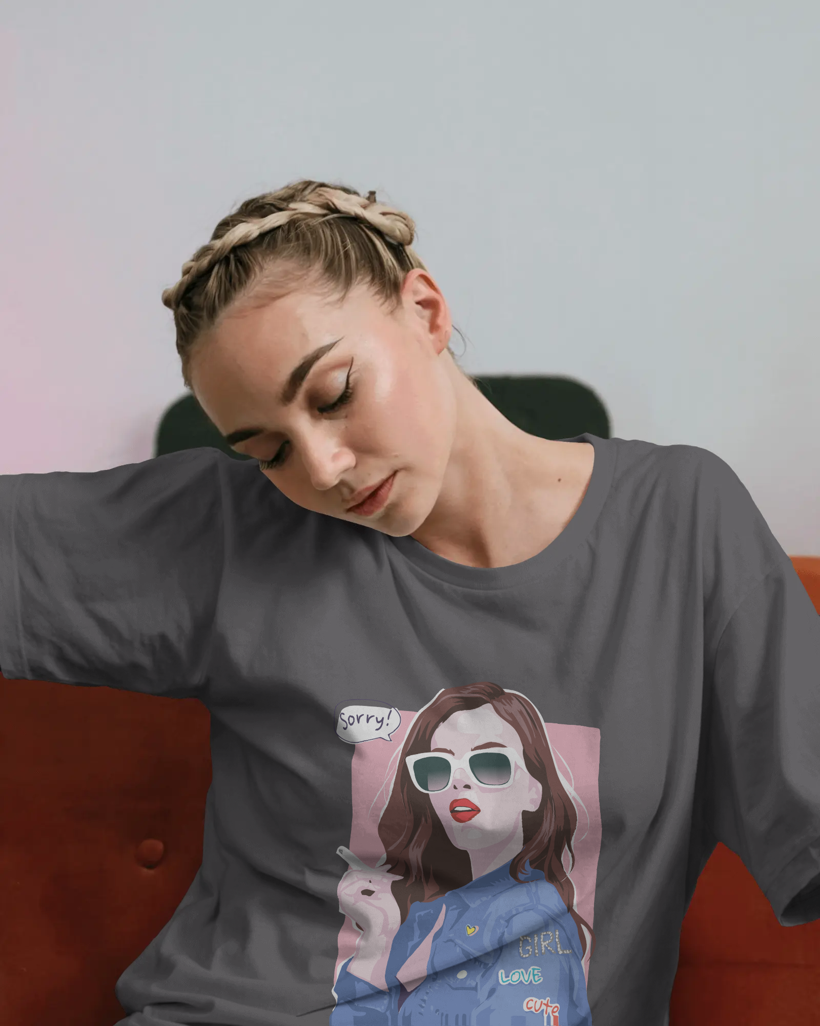 Graphic Tee — 'Sorry? It's Not My Problem' Retro Woman Illustration
