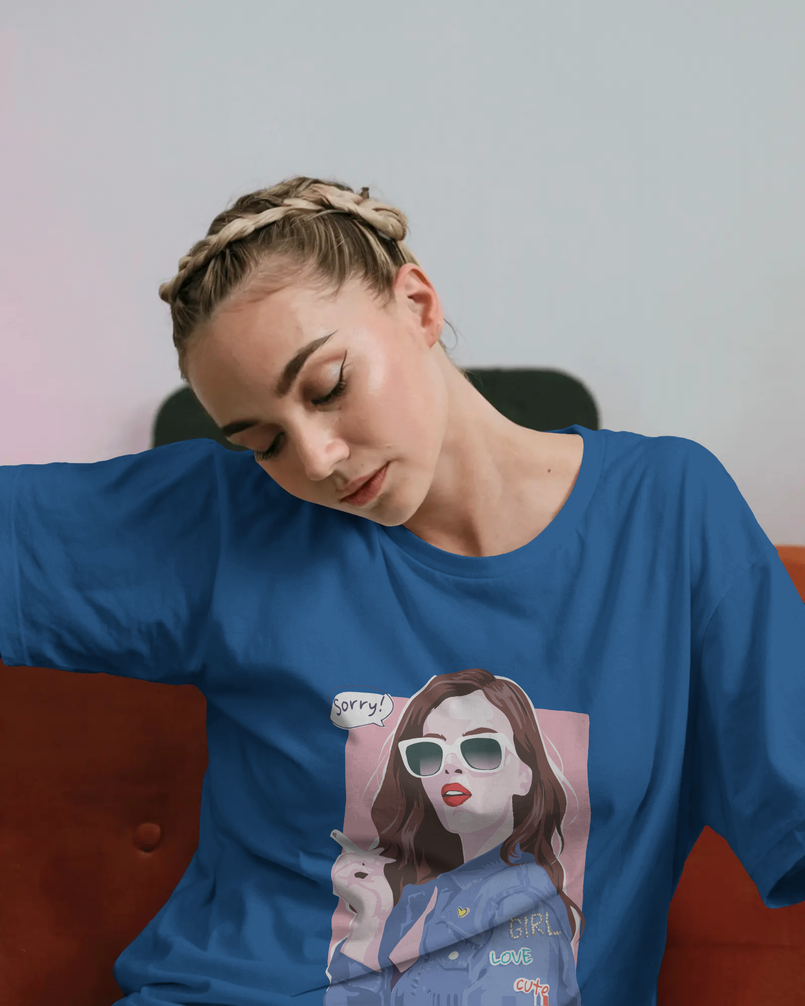 Graphic Tee — 'Sorry? It's Not My Problem' Retro Woman Illustration