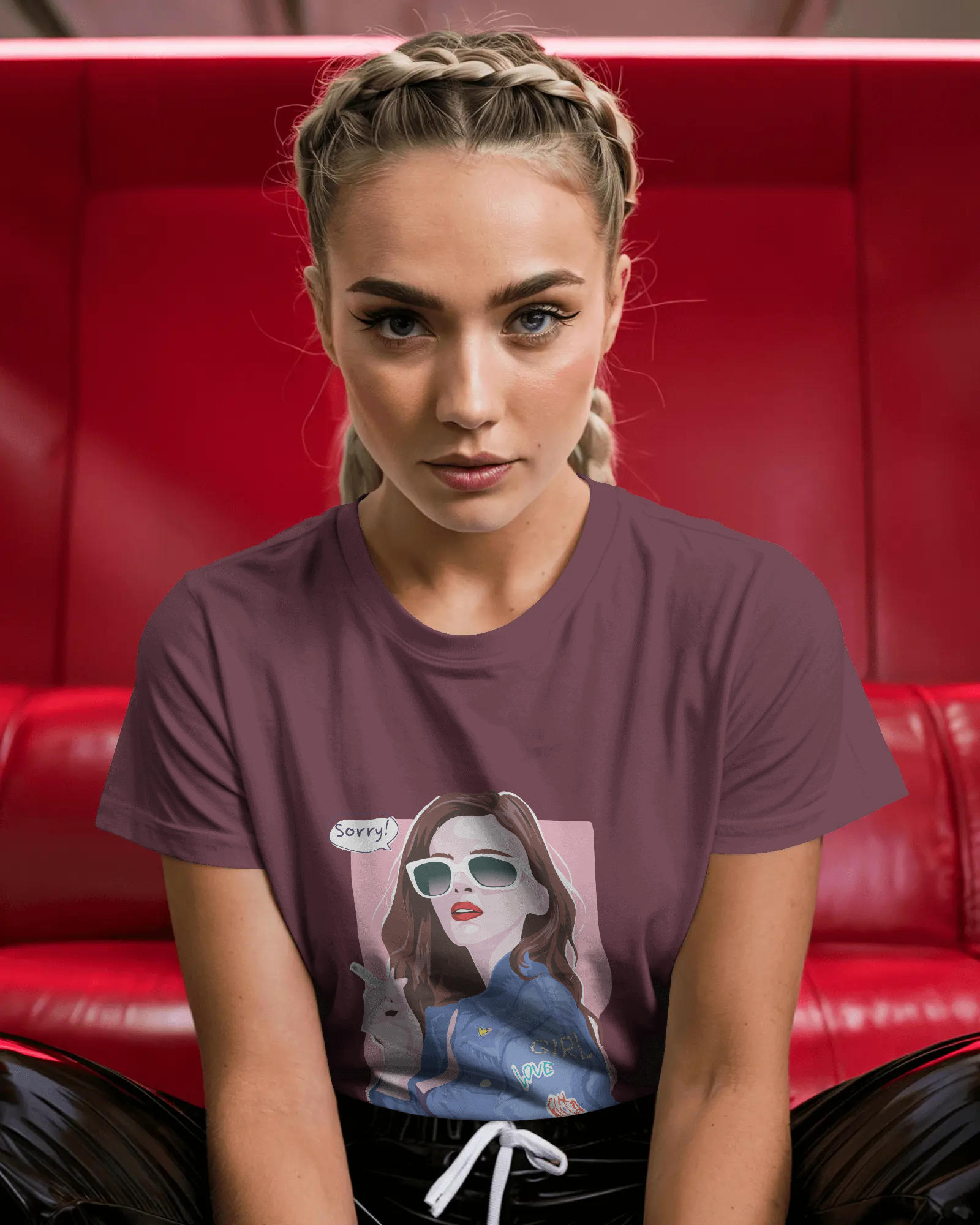 Graphic Tee — 'Sorry? It's Not My Problem' Retro Woman Illustration