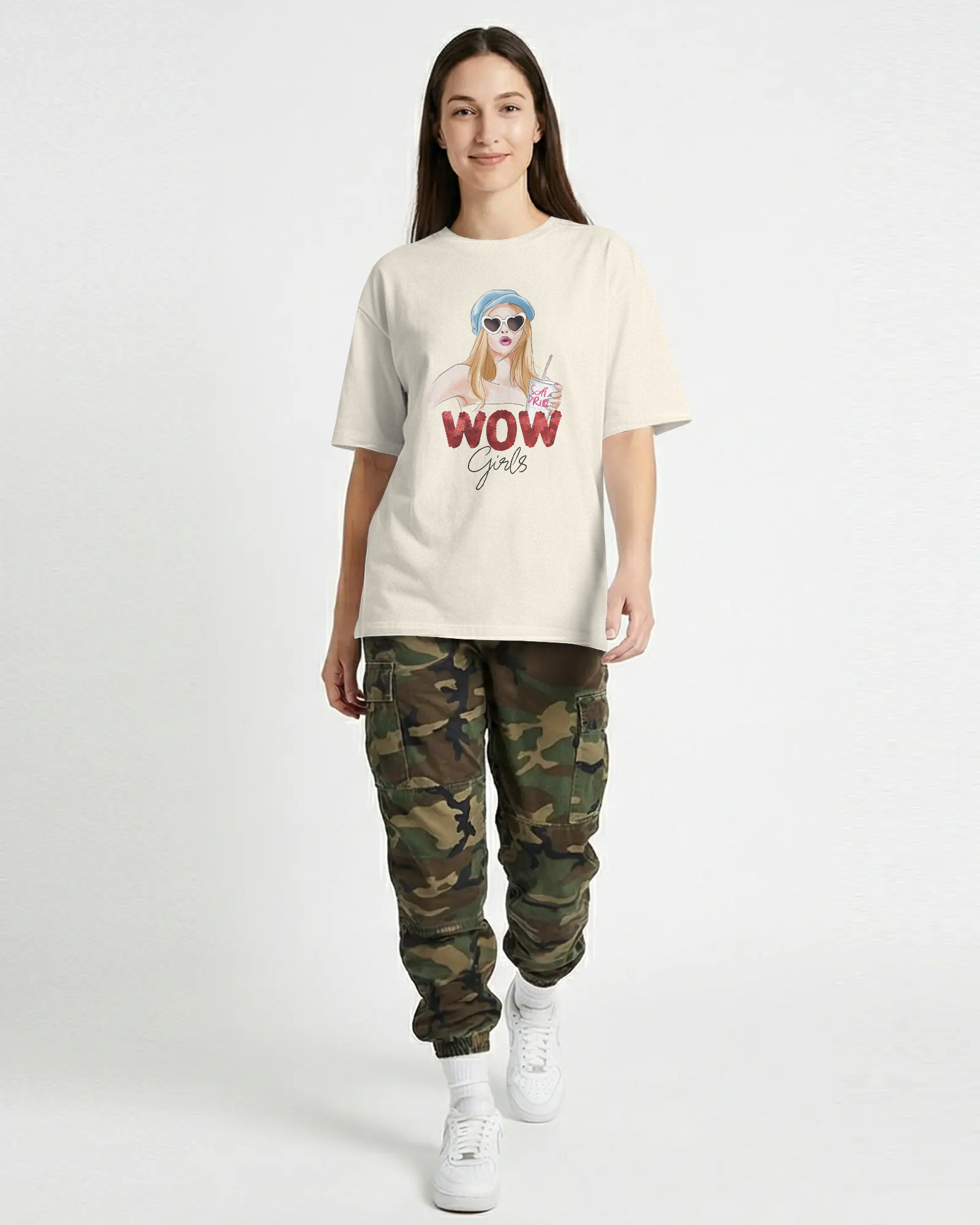 WOW Girl Graphic Tee — Retro Vogue Pop Art T‑Shirt