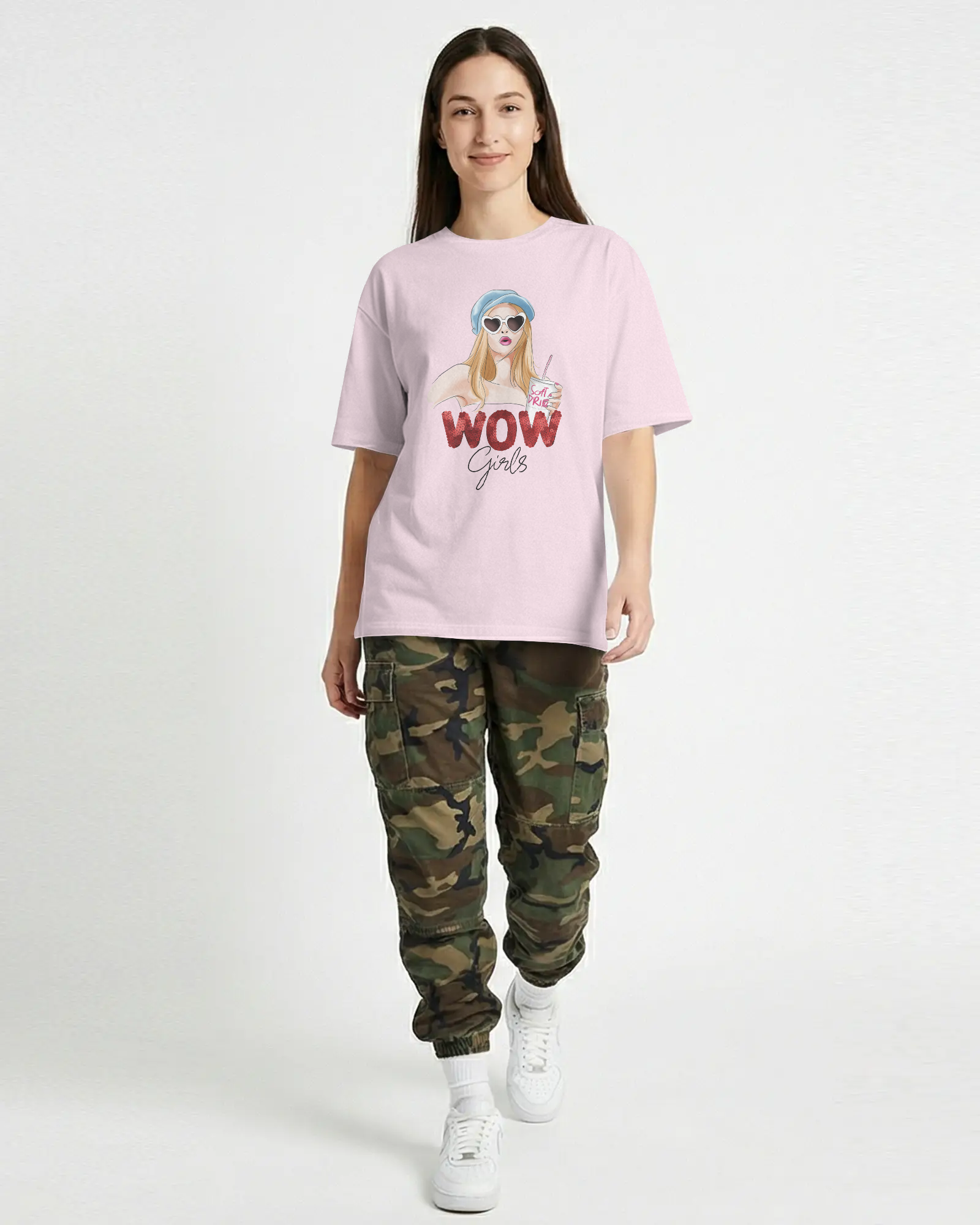 WOW Girl Graphic Tee — Retro Vogue Pop Art T‑Shirt