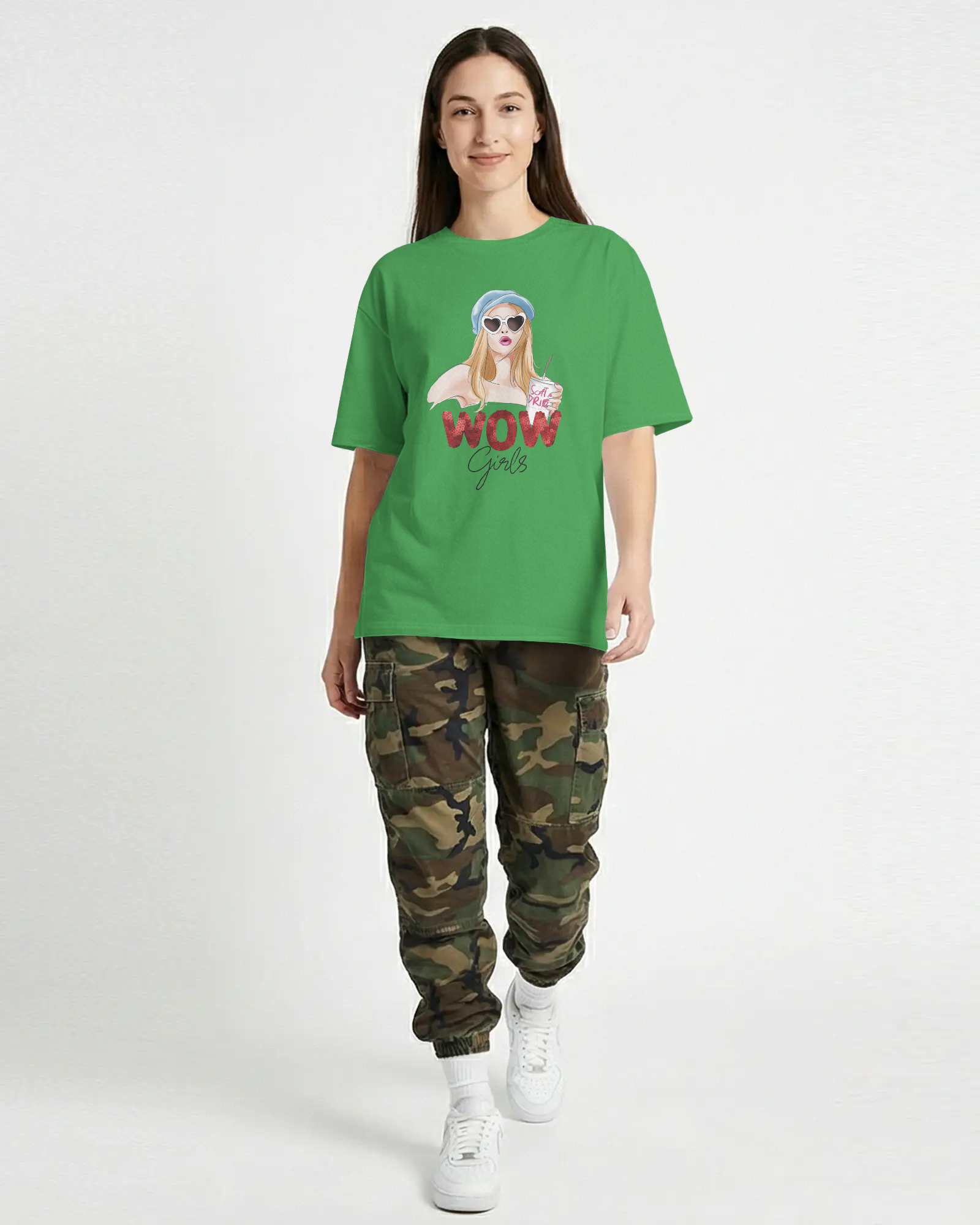 WOW Girl Graphic Tee — Retro Vogue Pop Art T‑Shirt