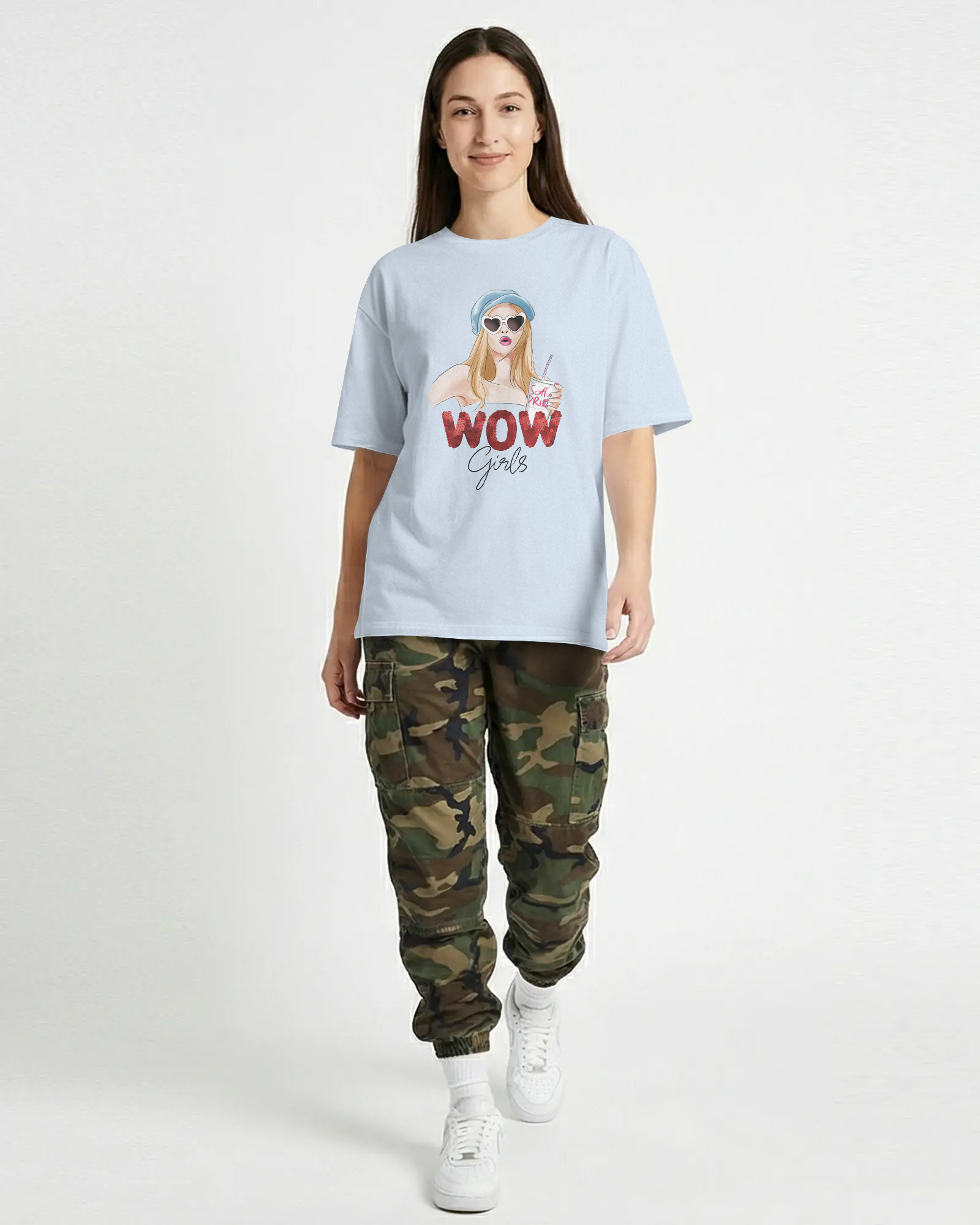 WOW Girl Graphic Tee — Retro Vogue Pop Art T‑Shirt