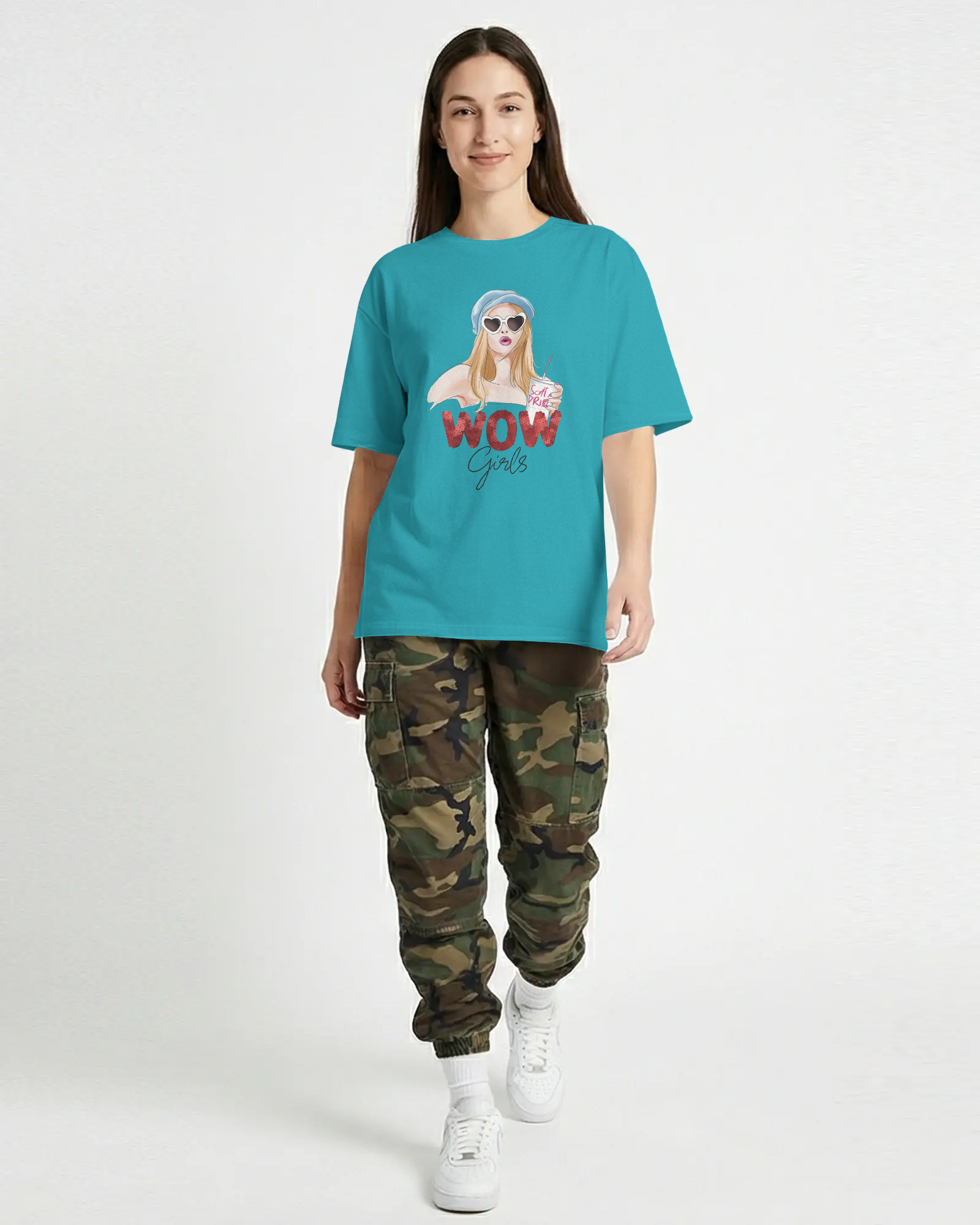 WOW Girl Graphic Tee — Retro Vogue Pop Art T‑Shirt