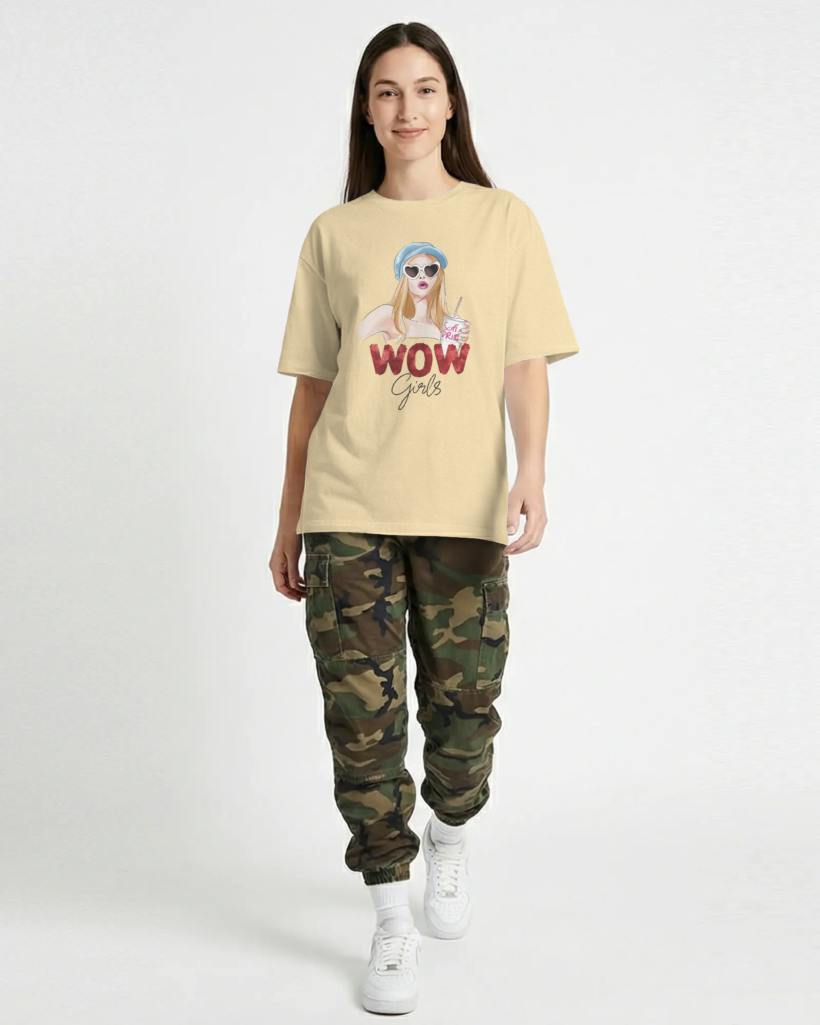 WOW Girl Graphic Tee — Retro Vogue Pop Art T‑Shirt