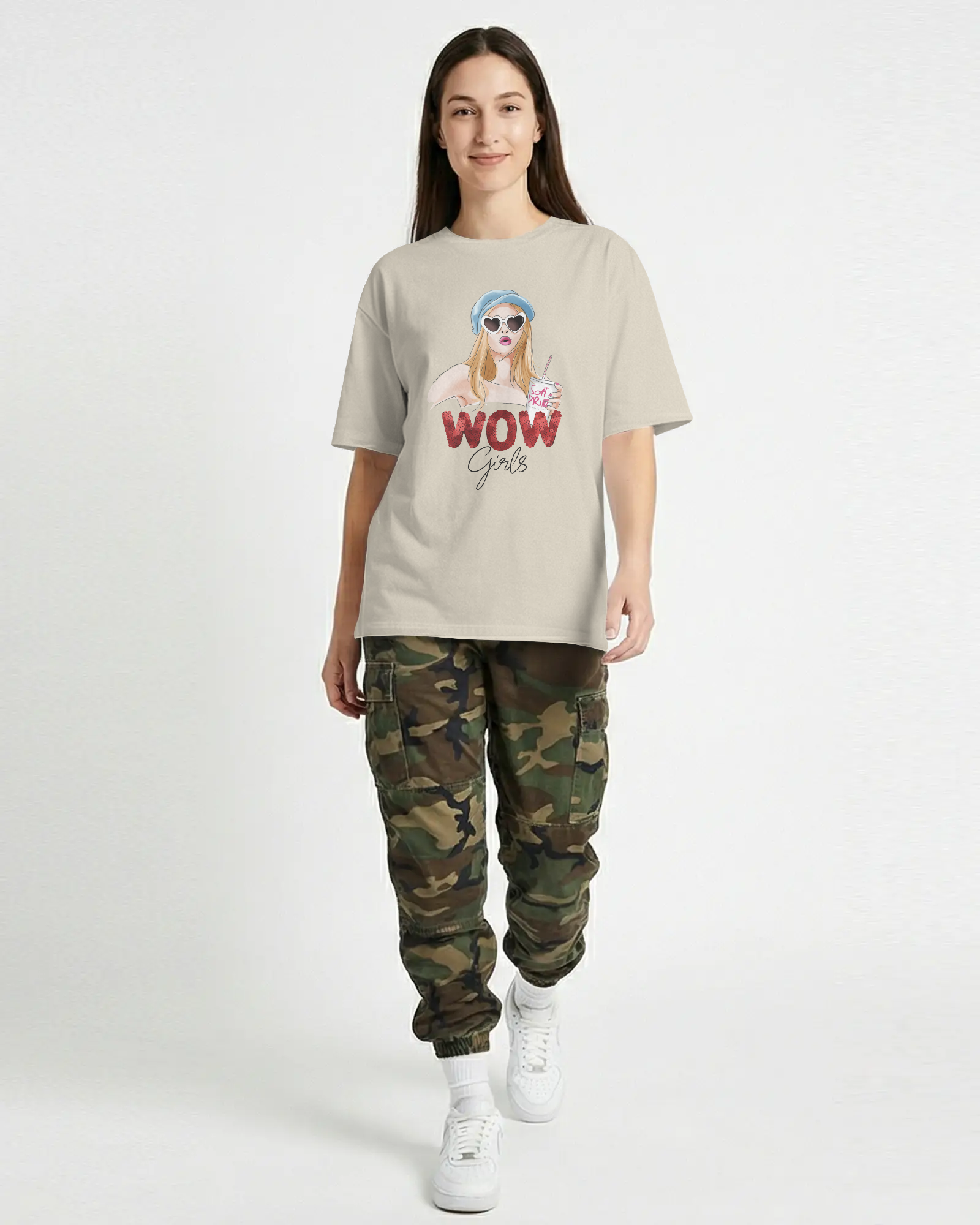 WOW Girl Graphic Tee — Retro Vogue Pop Art T‑Shirt