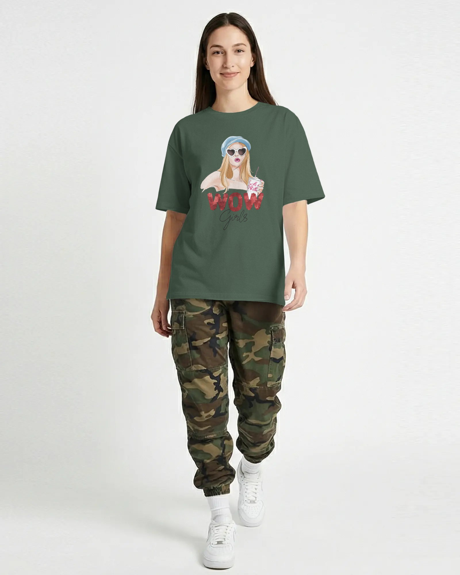 WOW Girl Graphic Tee — Retro Vogue Pop Art T‑Shirt