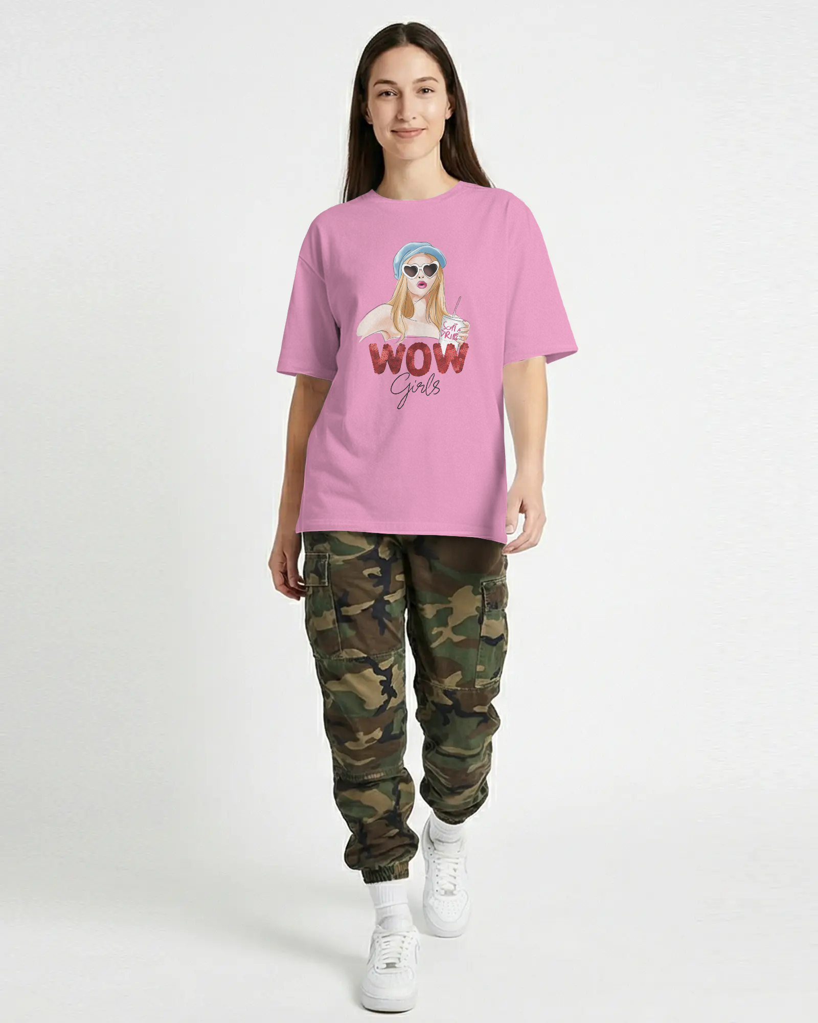 WOW Girl Graphic Tee — Retro Vogue Pop Art T‑Shirt