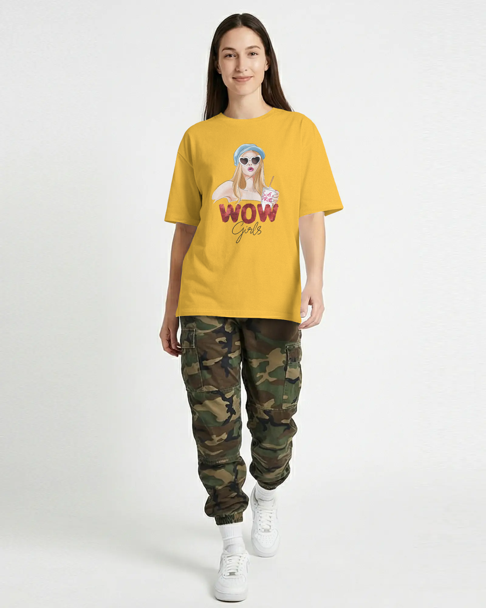 WOW Girl Graphic Tee — Retro Vogue Pop Art T‑Shirt
