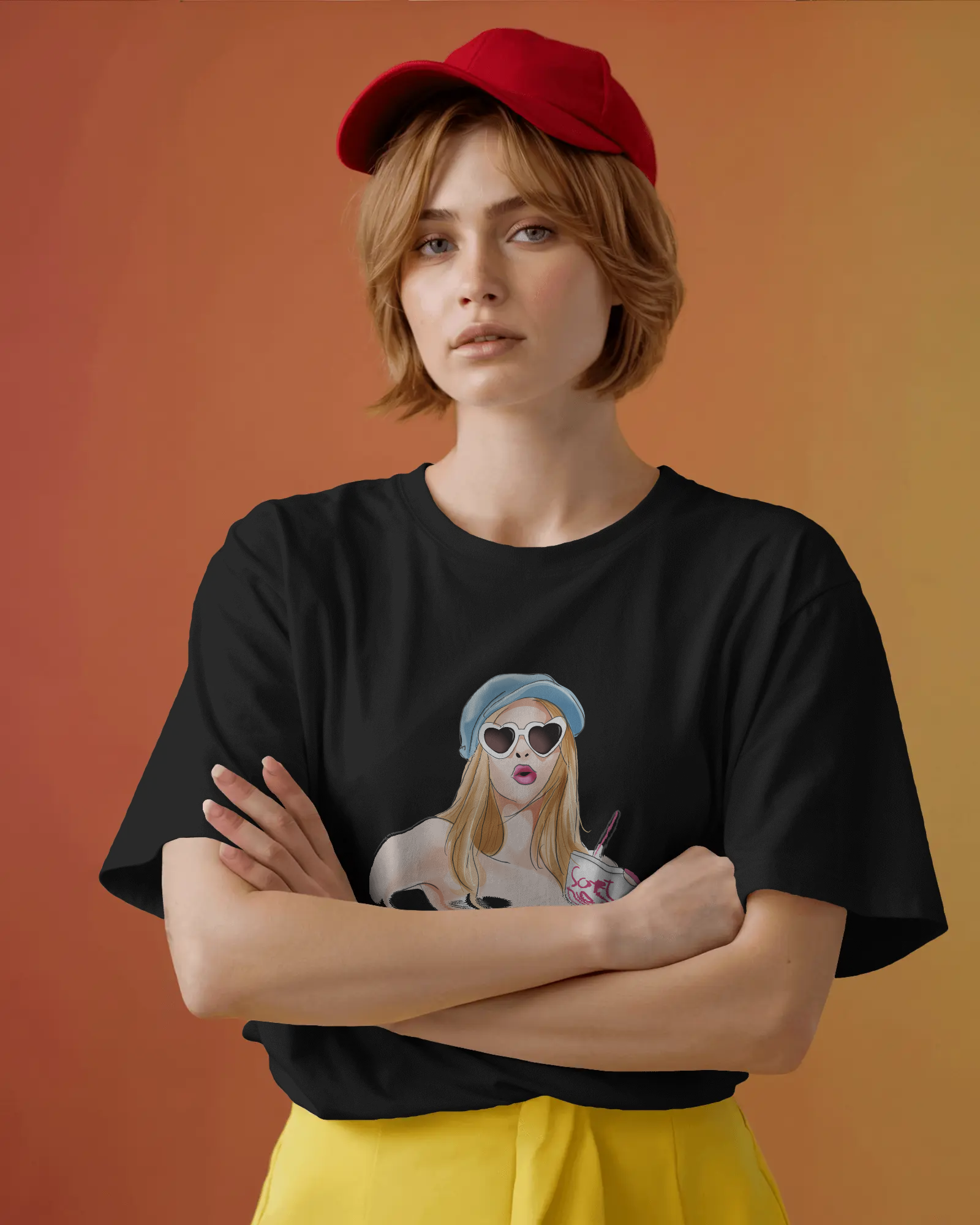 WOW Girl Graphic Tee — Retro Vogue Pop Art T‑Shirt