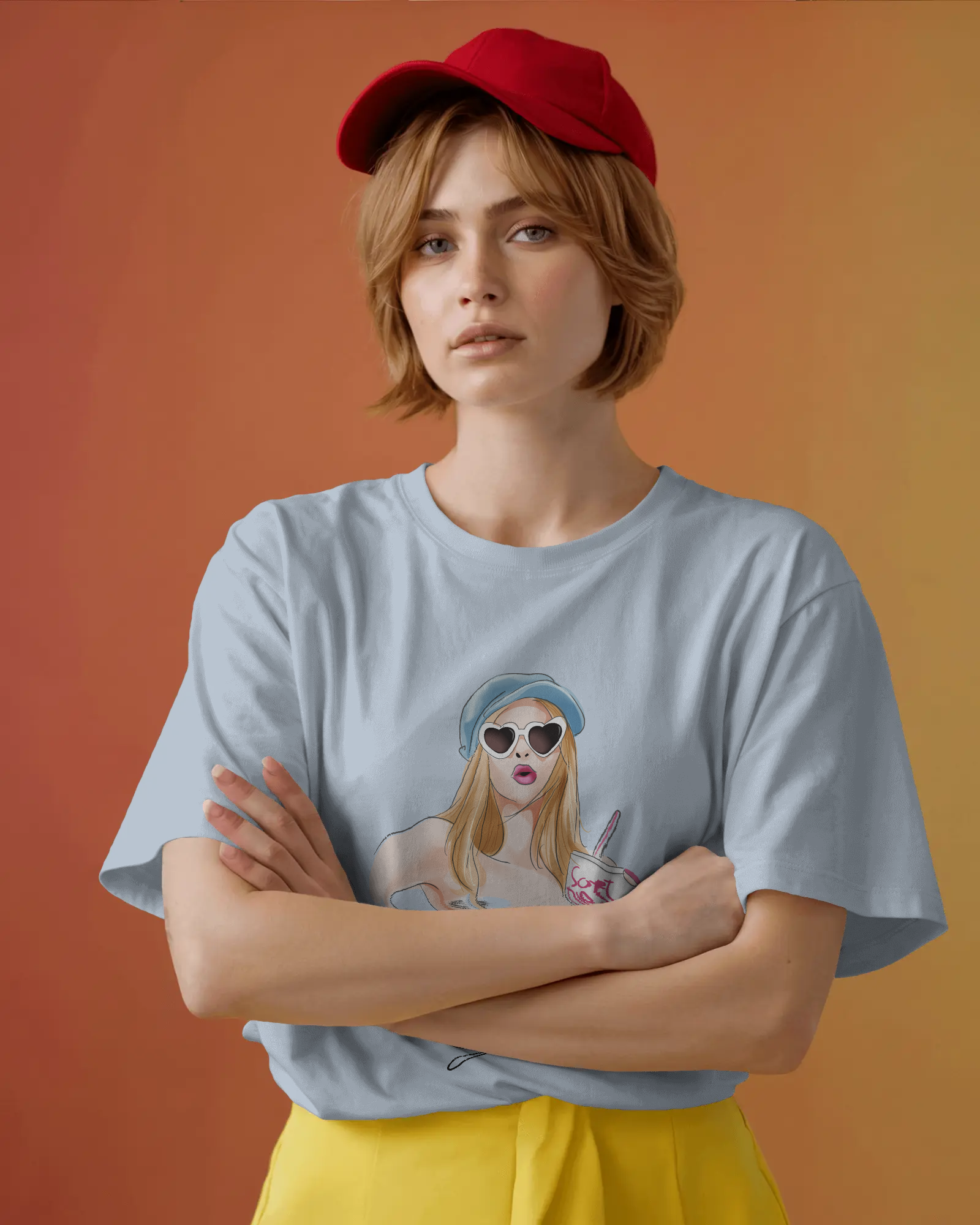 WOW Girl Graphic Tee — Retro Vogue Pop Art T‑Shirt