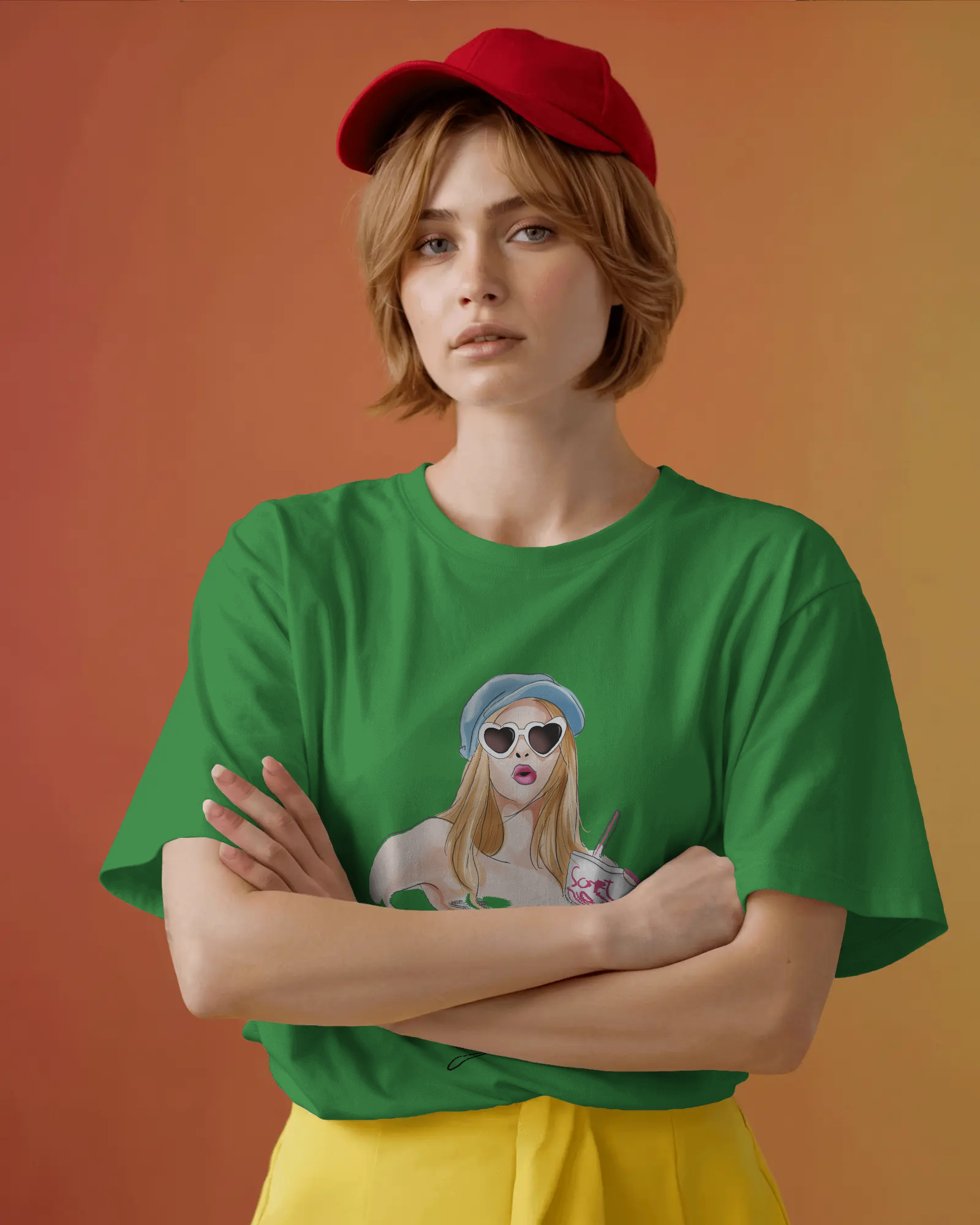 WOW Girl Graphic Tee — Retro Vogue Pop Art T‑Shirt