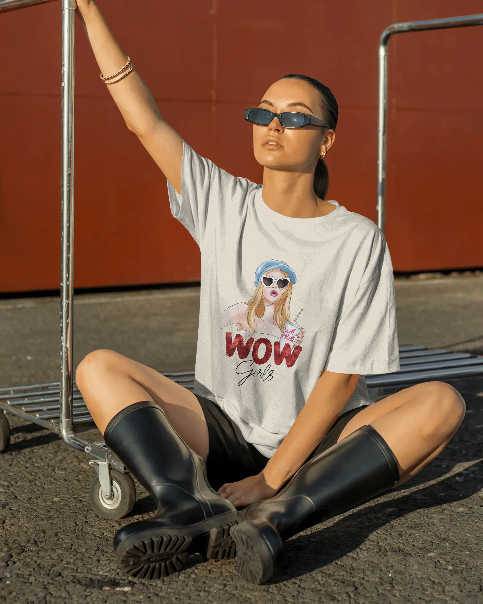 WOW Girl Graphic Tee — Retro Vogue Pop Art T‑Shirt