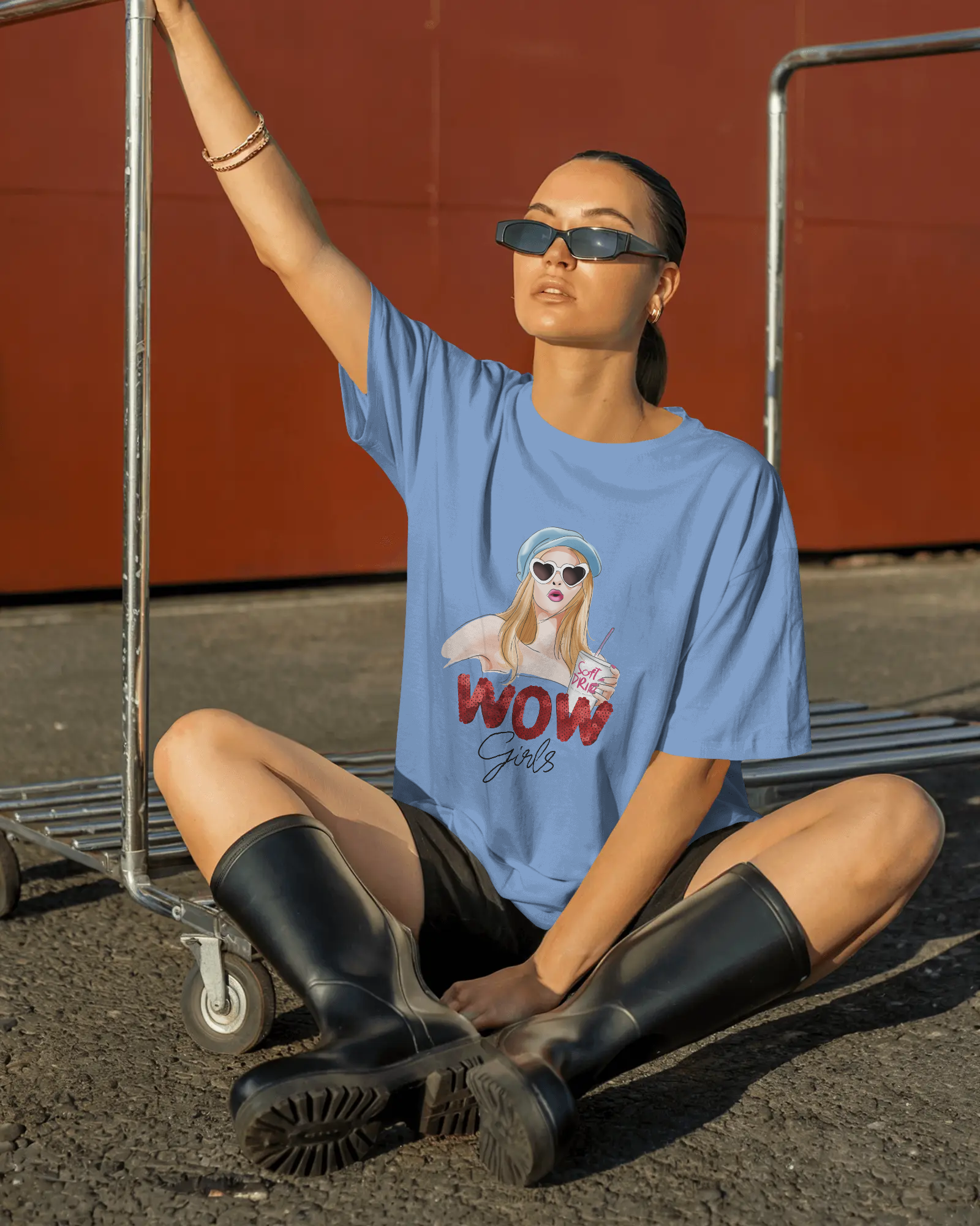 WOW Girl Graphic Tee — Retro Vogue Pop Art T‑Shirt