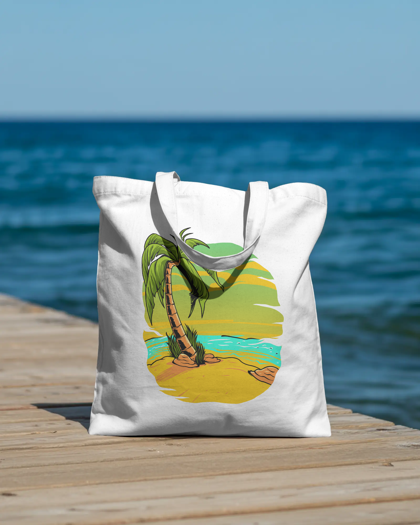 Tote Bag - Summer Vacation Cotton Shopper