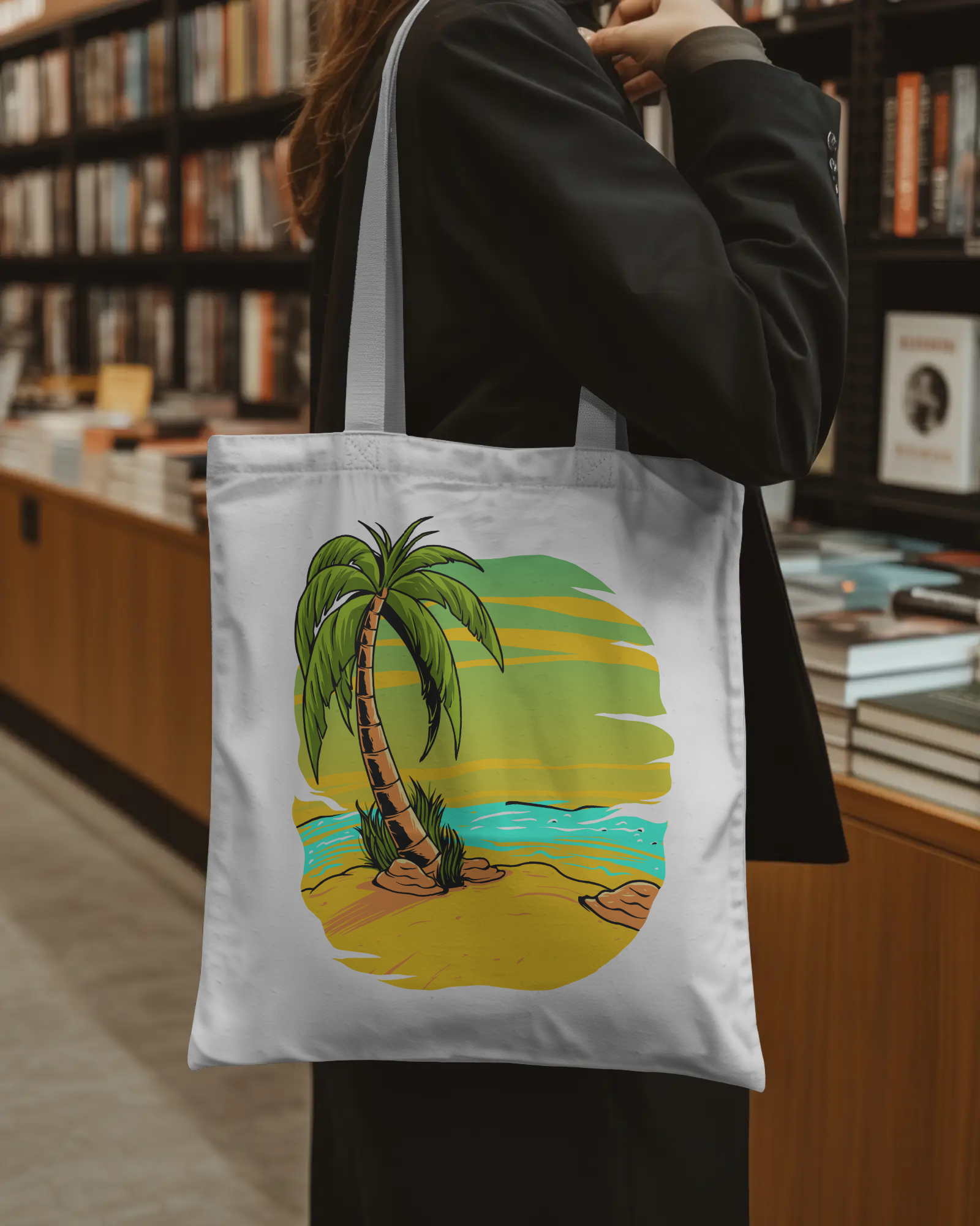 Tote Bag - Summer Vacation Cotton Shopper