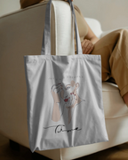 Canvas Tote Bag — Feminine Self-Care Illustration “Time” Cotton Shopping Tote