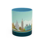 Dawn City Skyline Ceramic Coffee Mug — Illustrated Urban Landmark Accent Mug (11oz)