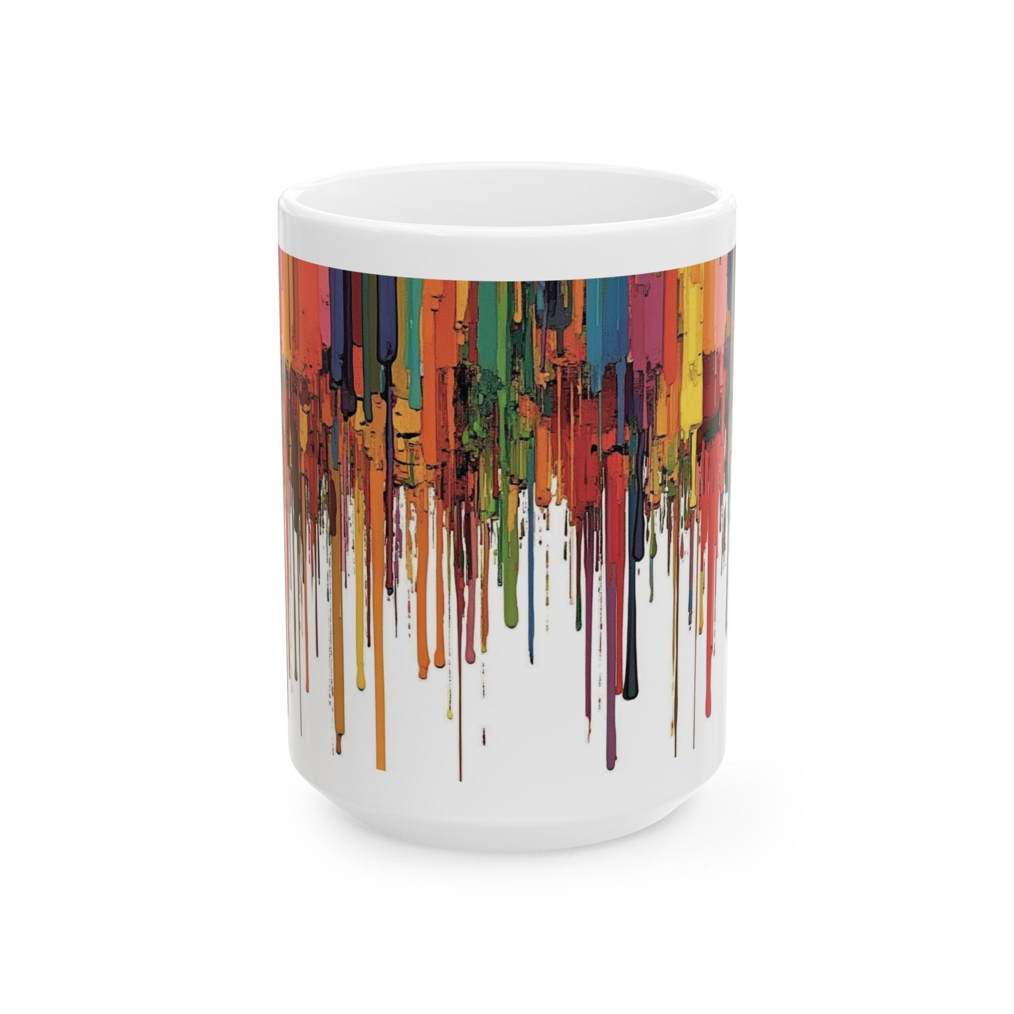 Color Drip Ceramic Mug — Bold Melted-Paint Design (11oz & 15oz)