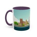 Dawn City Skyline Ceramic Coffee Mug — Illustrated Urban Landmark Accent Mug (11oz)