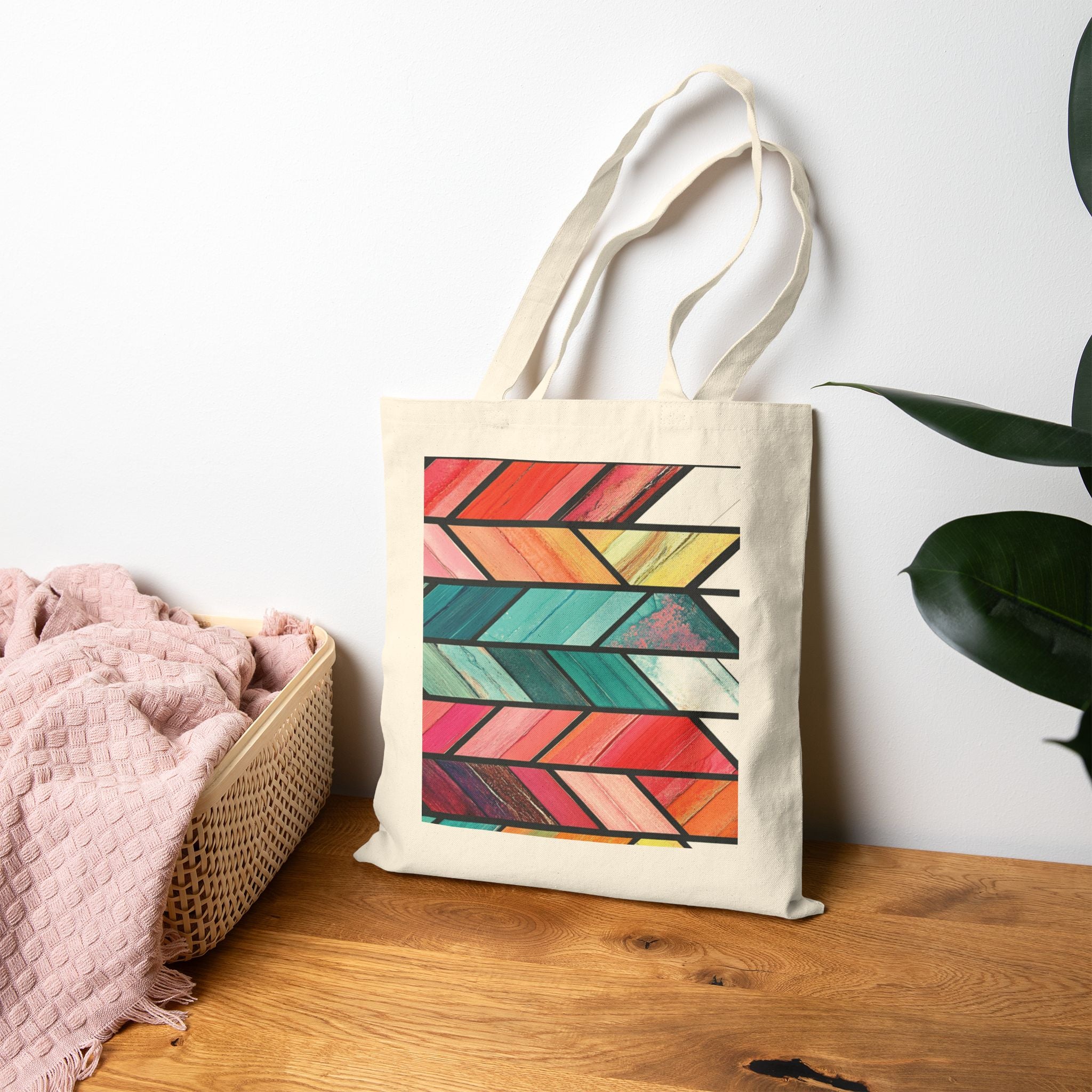 Colorful Chevron Pattern Tote Bag
