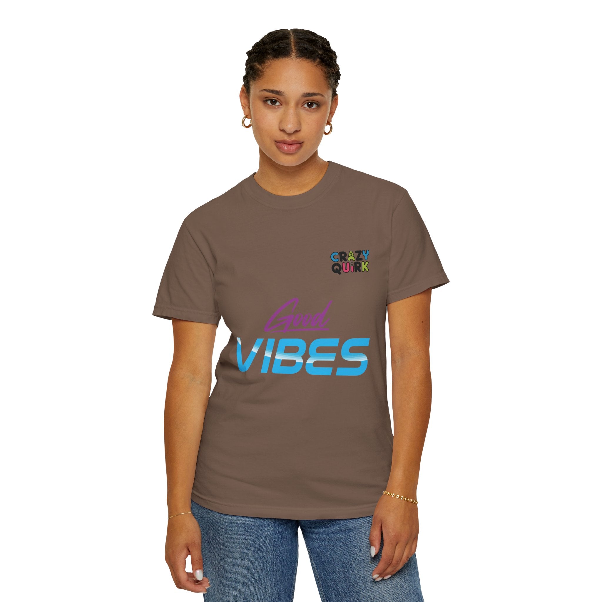 Women's Retro "Good Vibes" Graphic T-Shirt