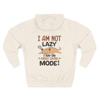 "I Am Not Lazy" Cute Cat Graphic Fleece Hoodie