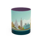 Dawn City Skyline Ceramic Coffee Mug — Illustrated Urban Landmark Accent Mug (11oz)