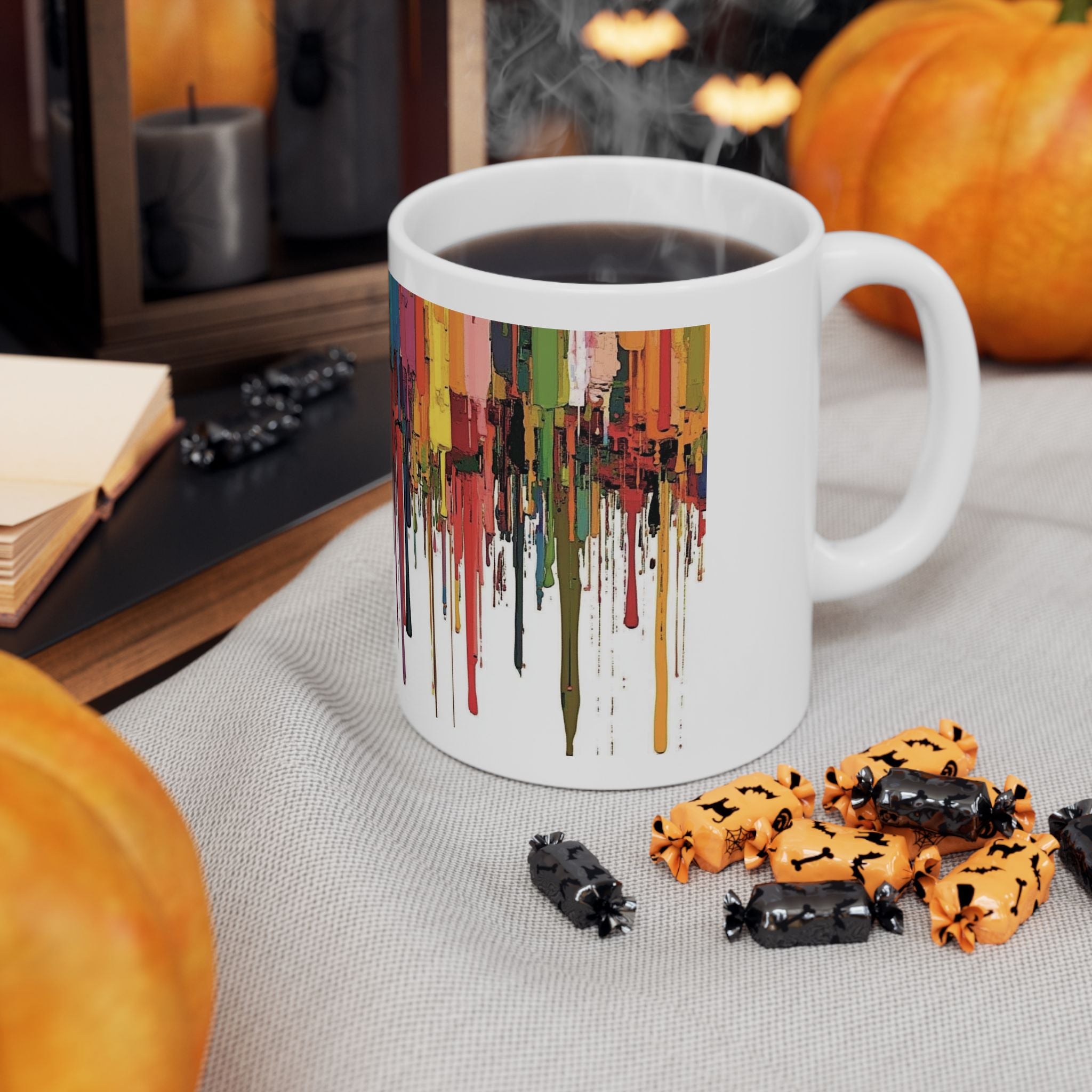 Color Drip Ceramic Mug — Bold Melted-Paint Design (11oz & 15oz)