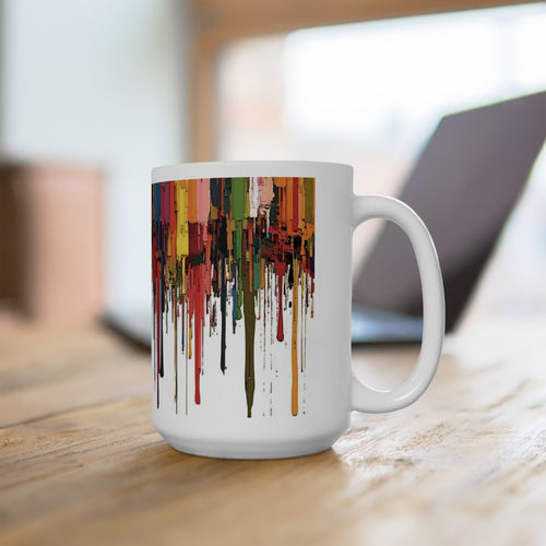 Color Drip Ceramic Mug — Bold Melted-Paint Design (11oz & 15oz)