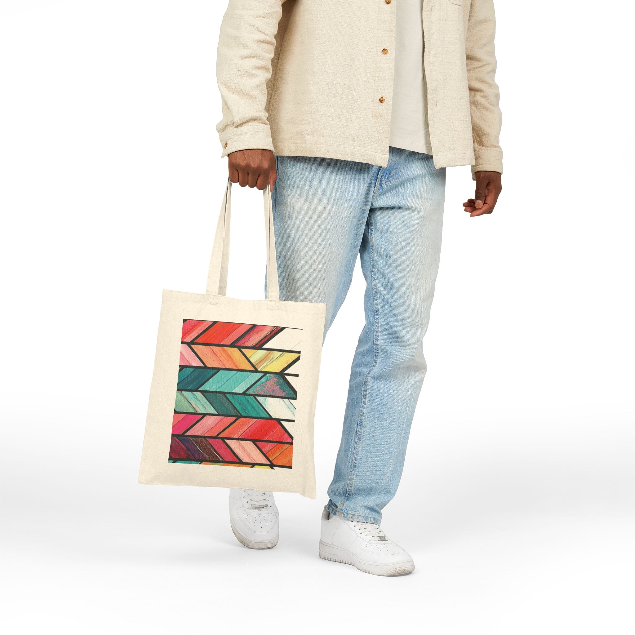 Colorful Chevron Pattern Tote Bag