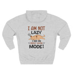"I Am Not Lazy" Cute Cat Graphic Fleece Hoodie
