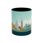 Dawn City Skyline Ceramic Coffee Mug — Illustrated Urban Landmark Accent Mug (11oz)