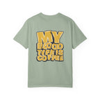 Women's T-Shirt — "My Blood Type Is Coffee" Graphic Tee